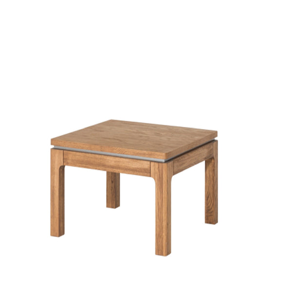 NordicStory Quadratischer Couchtisch aus massiver Eiche modernes rustikales nordisches Design