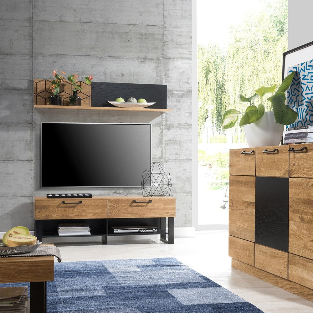 LoftStory Eichenholz TV-Ständer industrielles nordisches Design