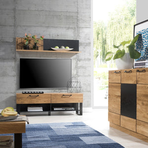 LoftStory Eichenholz TV-Ständer industrielles nordisches Design