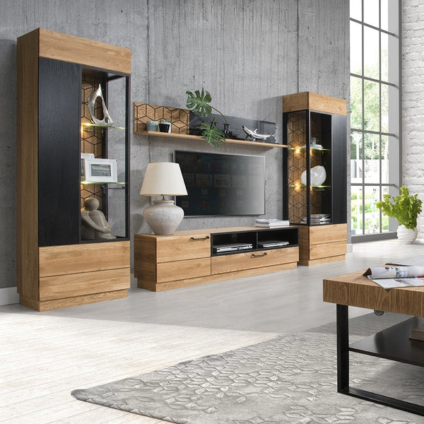 LoftStory Eichenholzvitrine modernes nordisches Design