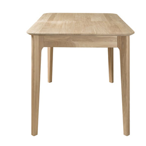 NordicStory France ausziehbarer Esstisch aus massiver Eiche 120-160 x 80 x 75 cm.