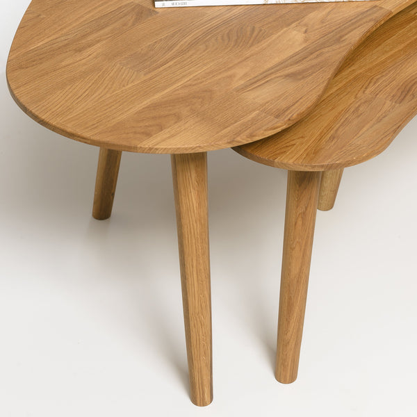 NordicStory Couchtisch Massivholz Eiche natur gebleicht Eiche Couchtisch Wohnzimmer Büro Büro 
