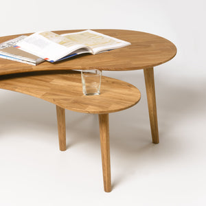 Wohnzimmer Couchtisch Eiche Massivholz nordico