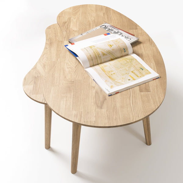 NordicStory Couchtisch Massivholz Eiche natur gebleicht Eiche Couchtisch Wohnzimmer Büro Büro 