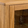 NordicStory Nordic Skandinavischer Garderobenschrank aus massivem Eichenholz mit Glas 