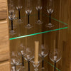 NordicStory Nordic Skandinavischer Garderobenschrank aus massivem Eichenholz mit Glas 