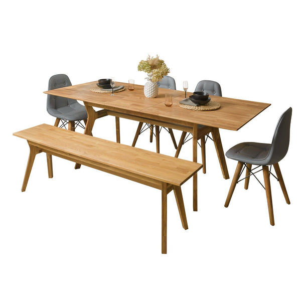 NordicStory Harold Bank aus massiver Eiche 140 x 40 x 45 cm.
