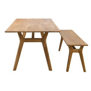 NordicStory Harold Bank aus massiver Eiche 140 x 40 x 45 cm.