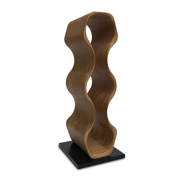 NordicStory Handgefertigtes Weinregal aus Eiche SLIM, Weinständer für 3 Flaschen