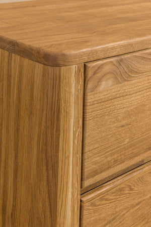 NordicStory Sideboard Elsa Kommode 6 Schubladen Massivholz Skandinavische Eiche 
