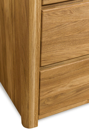 NordicStory Sideboard Elsa Kommode 6 Schubladen Massivholz Skandinavische Eiche 