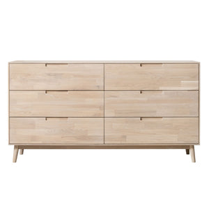 NordicStory Sideboard Kommode aus massiver Eiche Escandi 4 160 x 45 x 84,5 cm.