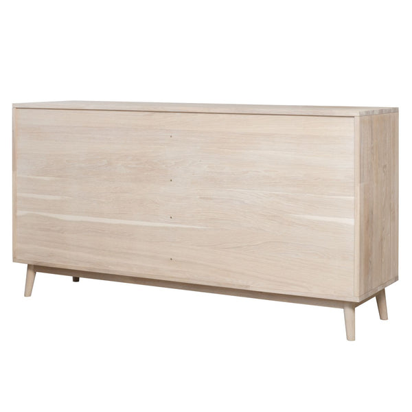 NordicStory Sideboard Kommode aus massiver Eiche Escandi 4 160 x 45 x 84,5 cm.