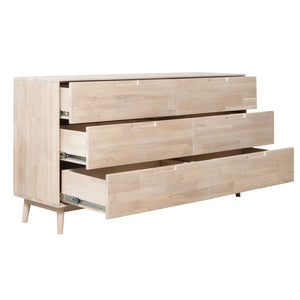 NordicStory Sideboard Kommode aus massiver Eiche Escandi 4 160 x 45 x 84,5 cm.