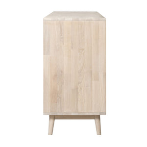 NordicStory Sideboard Kommode aus massiver Eiche Escandi 4 160 x 45 x 84,5 cm.