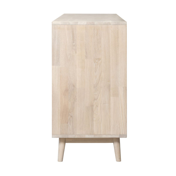 NordicStory Sideboard Kommode aus massiver Eiche Escandi 4 160 x 45 x 84,5 cm.