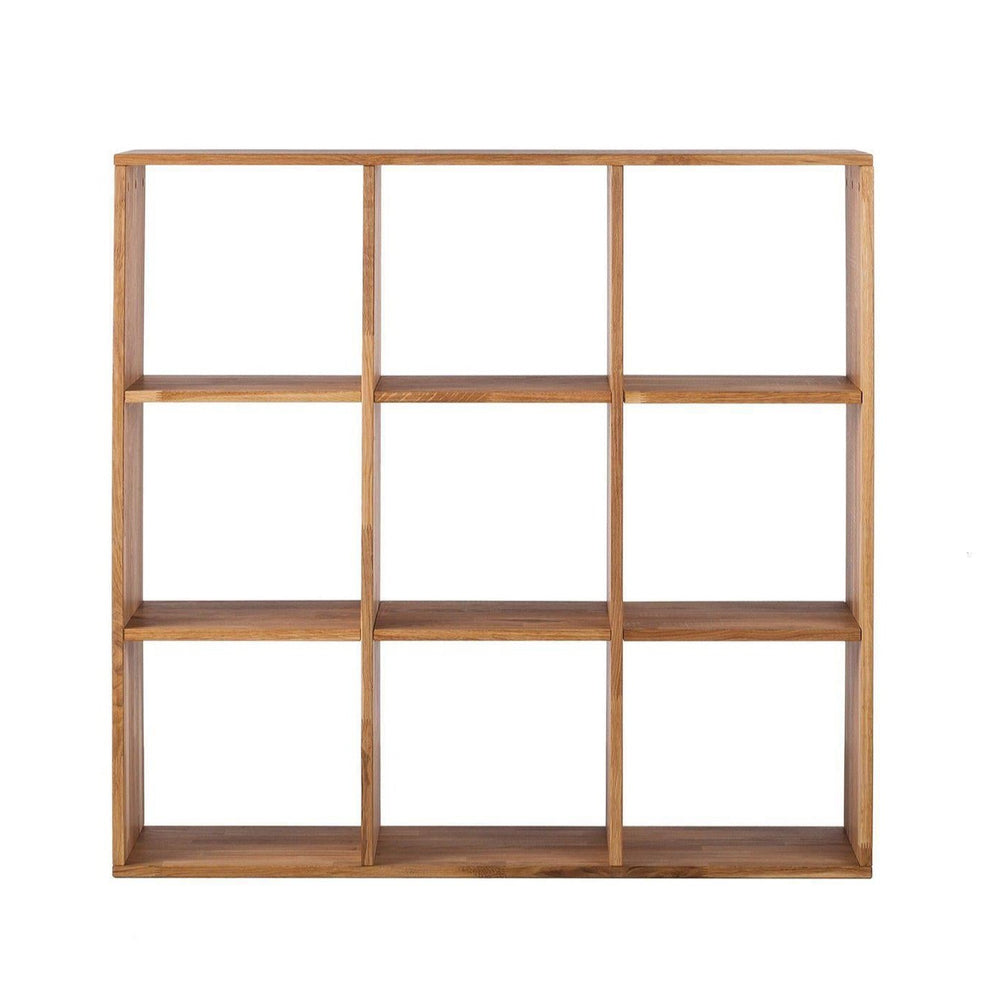 Bücherregal Regal Eiche massiv 3x3, 112,2 x 35 x 112,2 cm | NordicStory