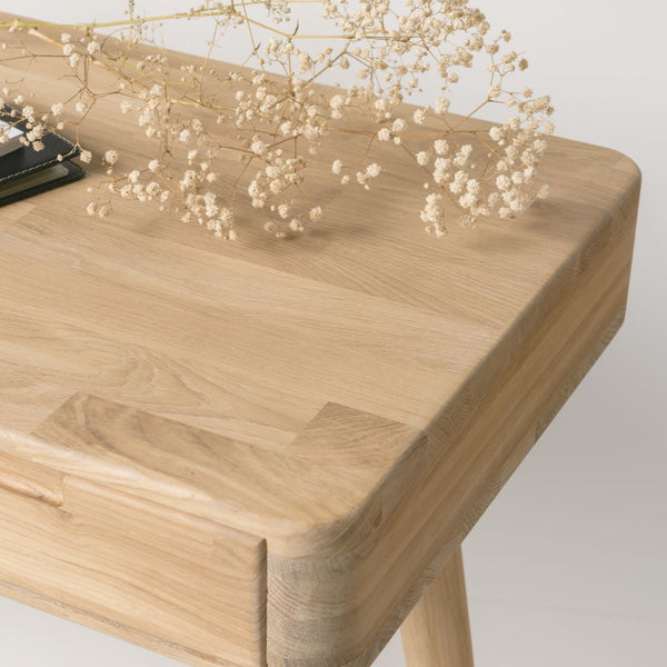 NordicStory Schreibtisch Escandi 110 x 43 x 75 cm. Eiche massiv Skandinavisches Holz 