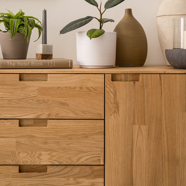 NordicStory Sideboard Kommode in Eiche Massivholz
