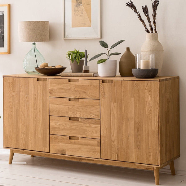 NordicStory Sideboard Kommode in Eiche Massivholz