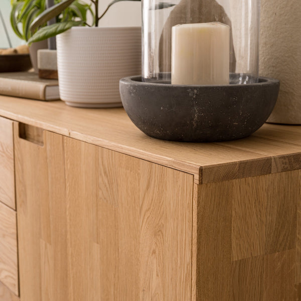 NordicStory Sideboard Kommode in Eiche Massivholz