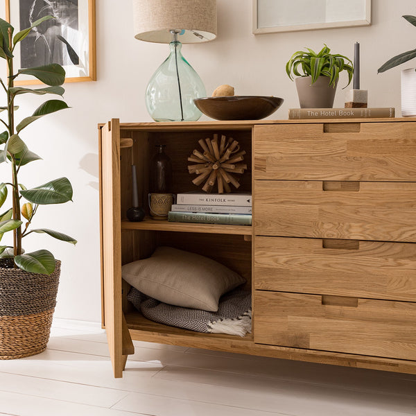NordicStory Sideboard Kommode in Eiche Massivholz