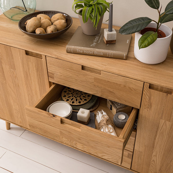 NordicStory Sideboard Kommode in Eiche Massivholz