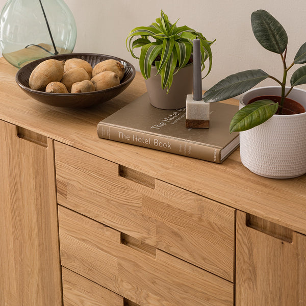 NordicStory Sideboard Kommode in Eiche Massivholz
