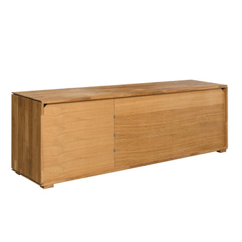 NordicStory Massiver Eichen-TV-Ständer Nordisches Wohnzimmer-Sideboard