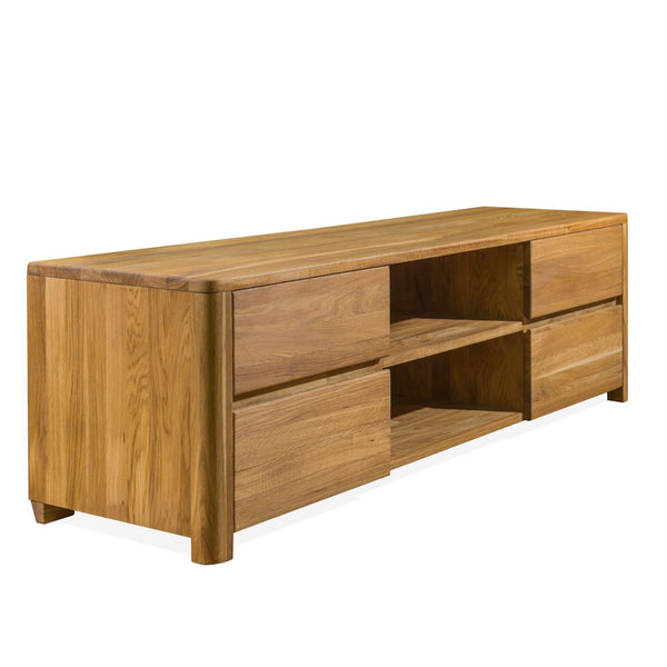 NordicStory Elsa TV-Ständer 160 x 44 x 47 cm. Massivholz Eiche
