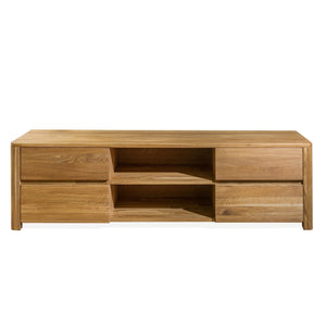 NordicStory Elsa TV-Ständer 160 x 44 x 47 cm. Massivholz Eiche