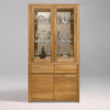 NordicStory Nordic Natural Eiche Massivholz Glasvitrine mit Glas Nordic Scandinavian 