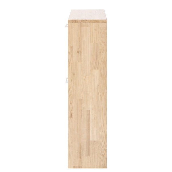 NordicStory Massivholz-Schuhschrank Eiche