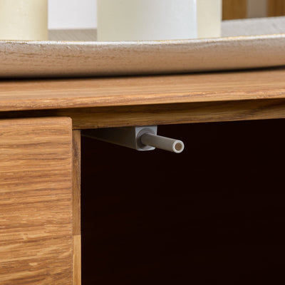 NordicStory Schwebender Kleiderschrank aus massiver Eiche mit wandmontierter Kommode