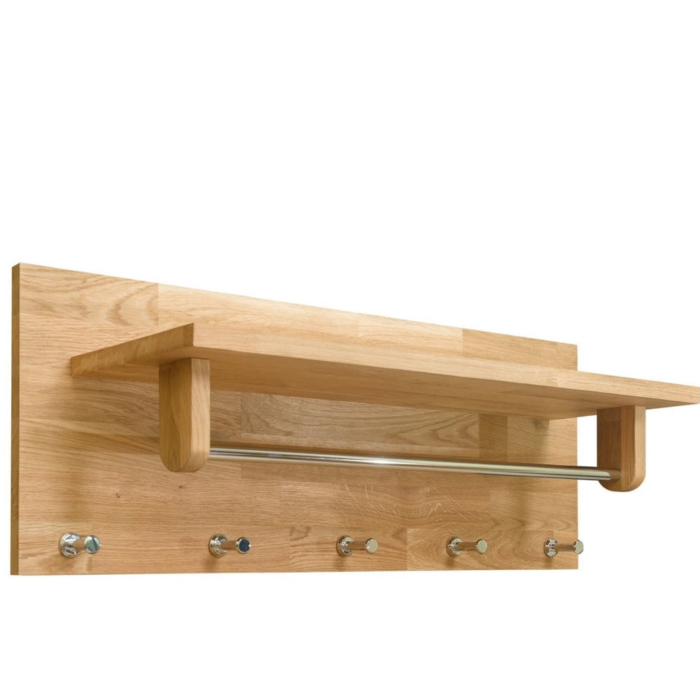 Wandgarderobe Litet aus massiver Eiche, 81 x 30 x 30 x 24 cm | NordicStory