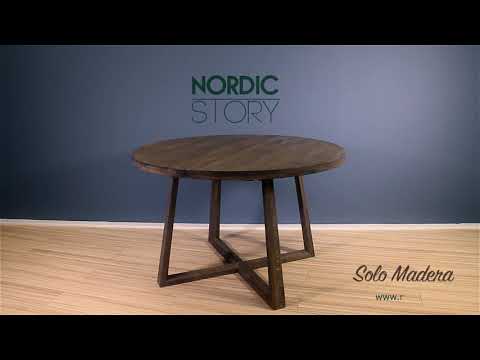 NordicStory Ausziehbarer Esstisch aus massiver Eiche MOBY